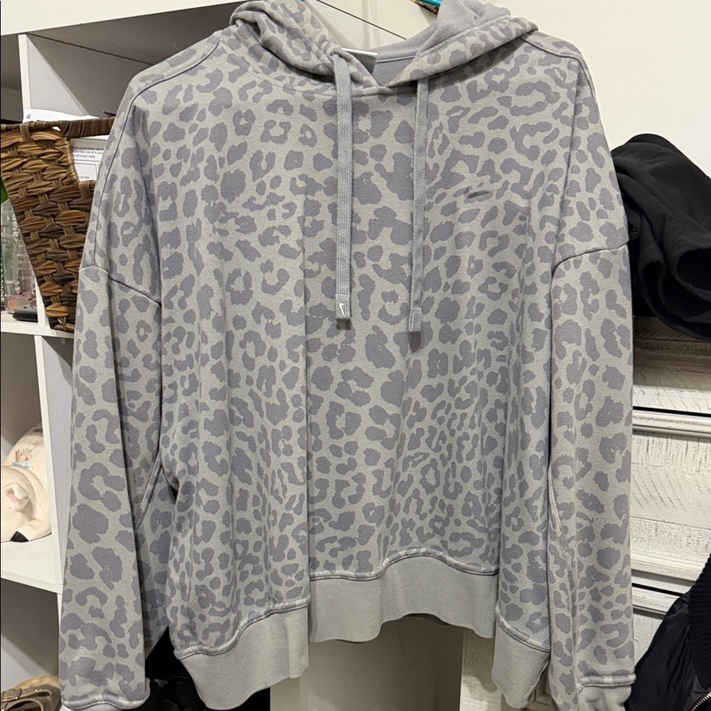 Nike Gray Animal Print Women's Hoodie